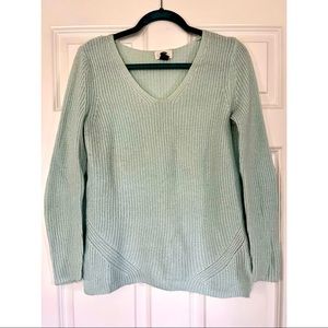 Light blue v neck lightweight sweater
